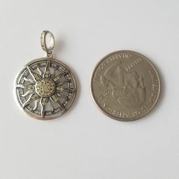 Sterling Silver Sun Pendant - Picture 4 of 9